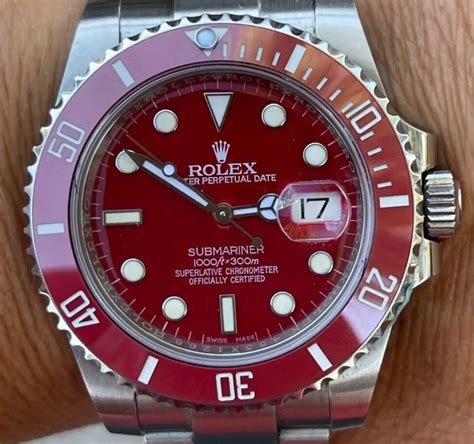 new rolex submariner red|Rolex red submariner for sale.